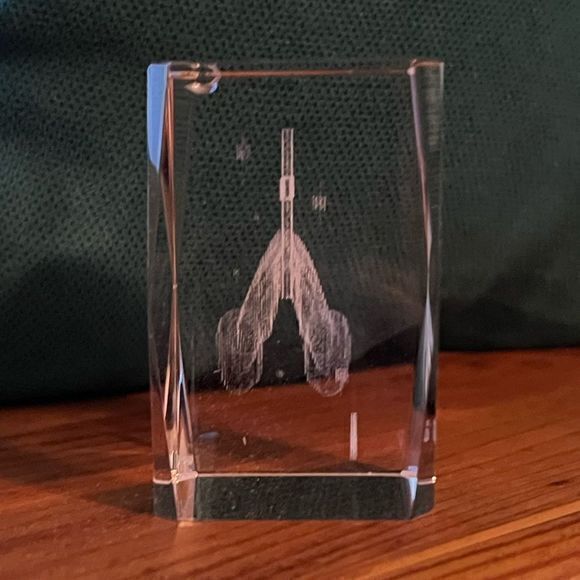 Laser-Cut GOD BLESS With Cross Cube Paperweight - Picture 4 of 7